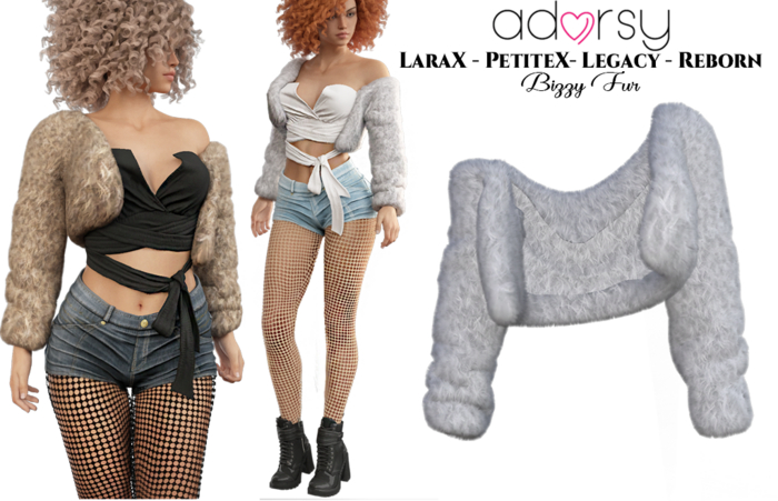 adorsy - Bizzy Fur Jacket White - Lara X/Legacy/PetiteX/Reborn