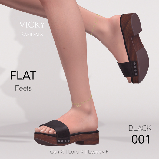 -PANDORA- Vicky  Sandals - FLAT  001