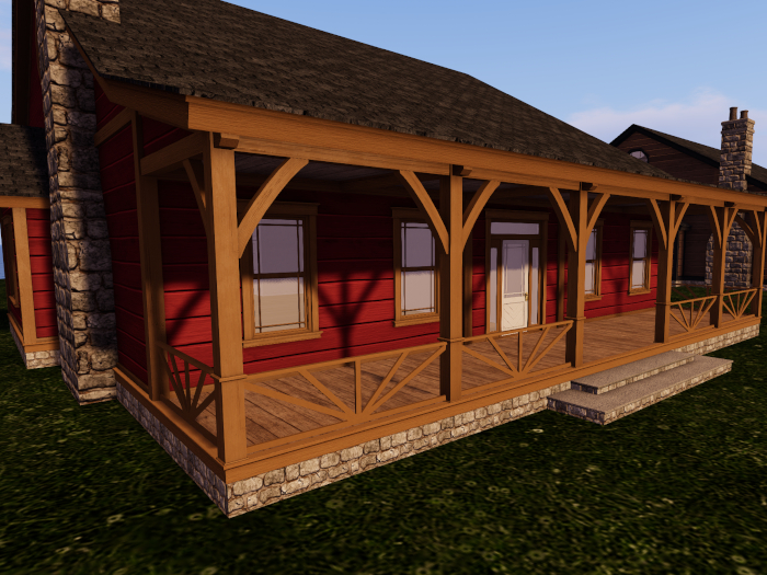 Sunburst Porch Railing (Knotty series)