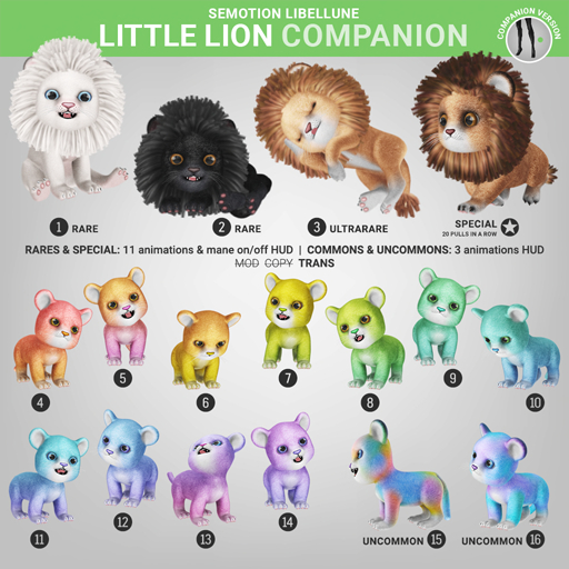 SEmotion Libellune Little Lion Companion COMMON 09