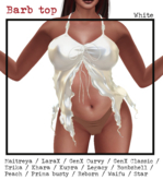 :::darKrose::: Barb White top