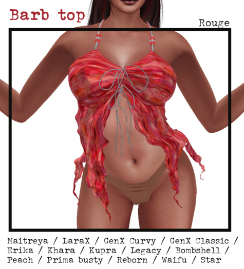 :::darKrose::: Barb Rouge top