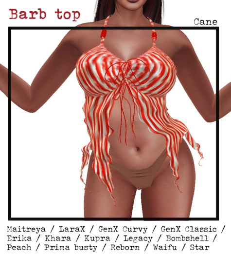 :::darKrose::: Barb Cane top