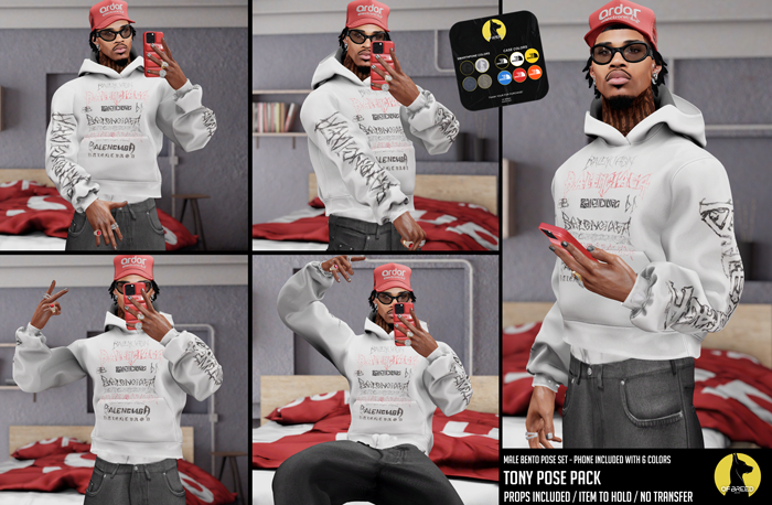 Of Breed: Tony Pose Pack ~ Bento for Pics / Props Included