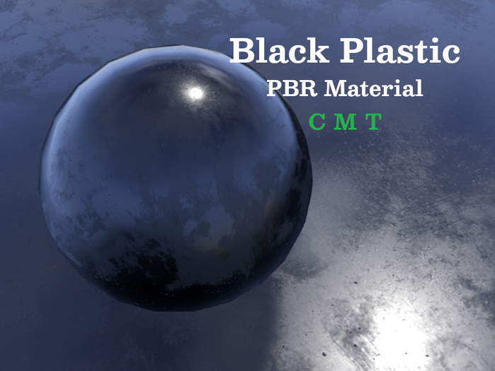 PBR Black Plastic Material