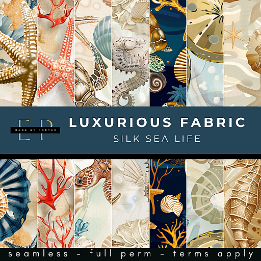 Made by Porter - Luxurious Fabric - Silk Sea Life