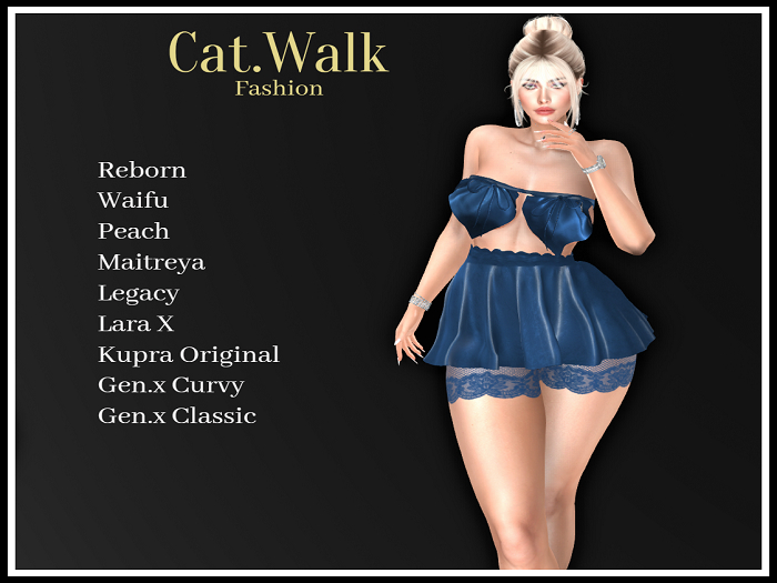 Cat.Walk-Silvana Top-Dark Blue