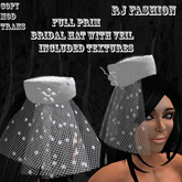 Full Prim Bridal hat with veil