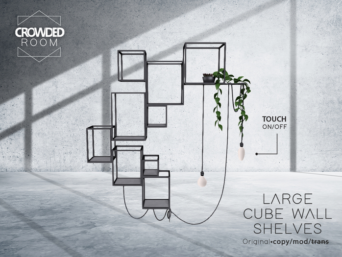 Crowded Room - Large Cube Wall Shelves 
