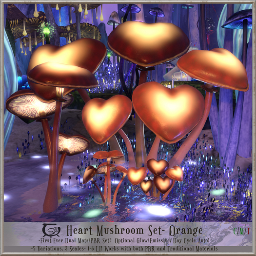 [CC] Heart Mushroom Set- Orange