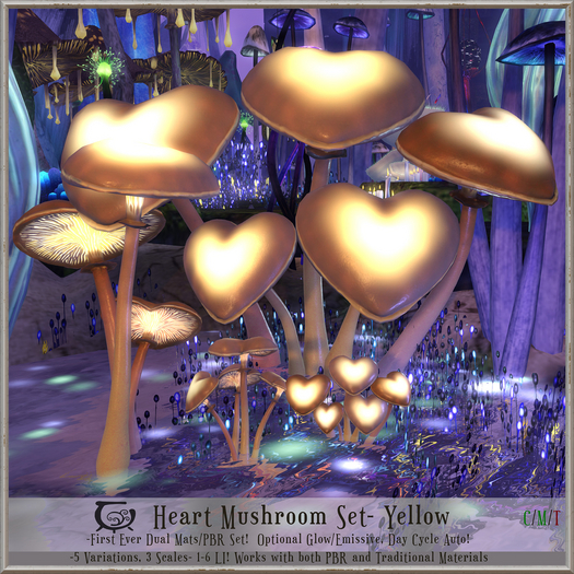 [CC] Heart Mushroom Set- Yellow