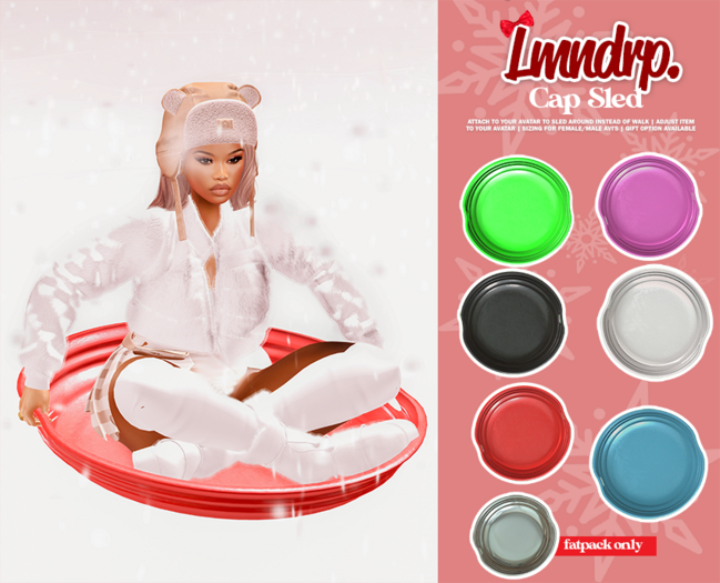 lmndrp. - cap sled  - WHITE