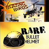 MadPea Blazing Birds Helmet - Bullet (t) RARE