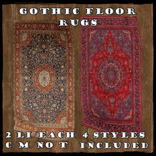 Bone Candy~Red Floor Rugs~