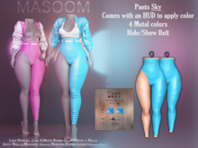 [[ Masoom ]] Rebel Rose Pants - Sky