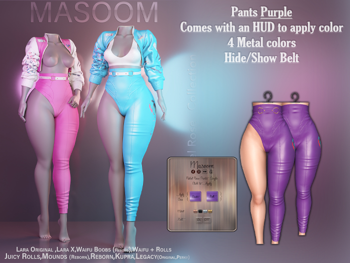 [[ Masoom ]] Rebel Rose Pants - Purple
