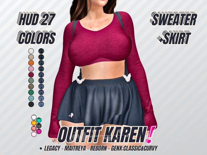 PROMO 40% OFF OUTFIT KAREN (Maitreya-Legacy-Reborn-GenX: Classic&Curvy)