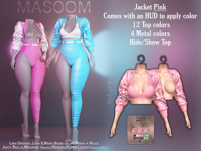 [[ Masoom ]] Rebel Rose Jacket - Pink