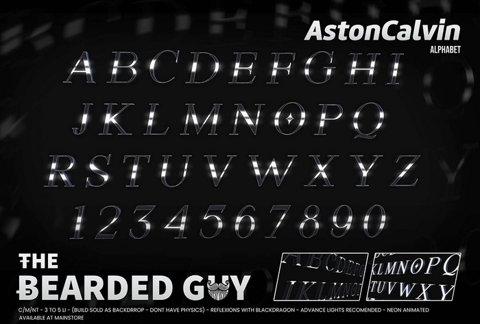 Aston Calvin Alphabet - The Bearded Guy