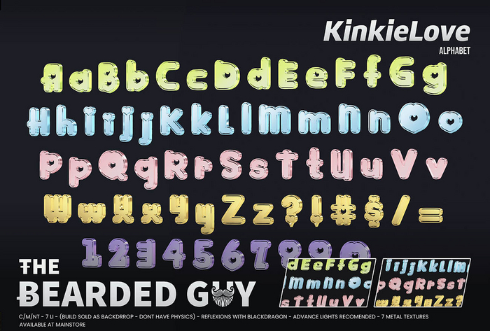 Kinkie Love Alphabet - The Bearded Guy