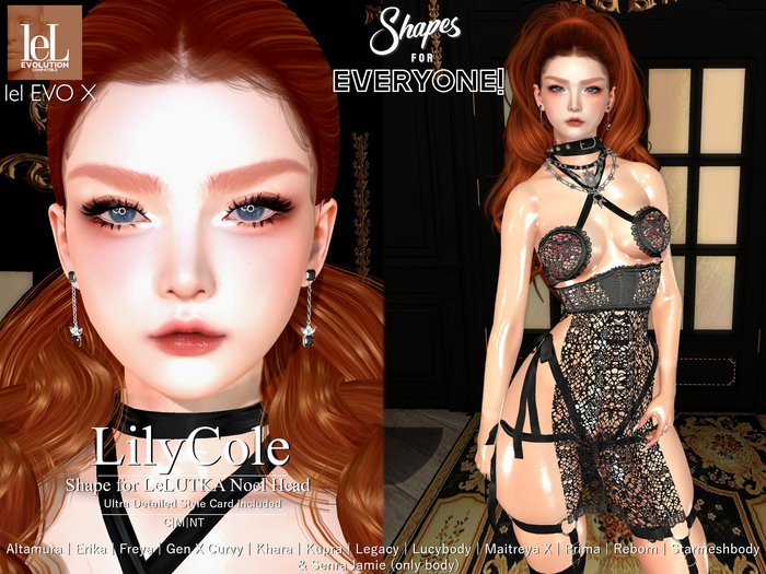 Shape LilyCole for LeLUTKA NOEL Head MEGAPACK