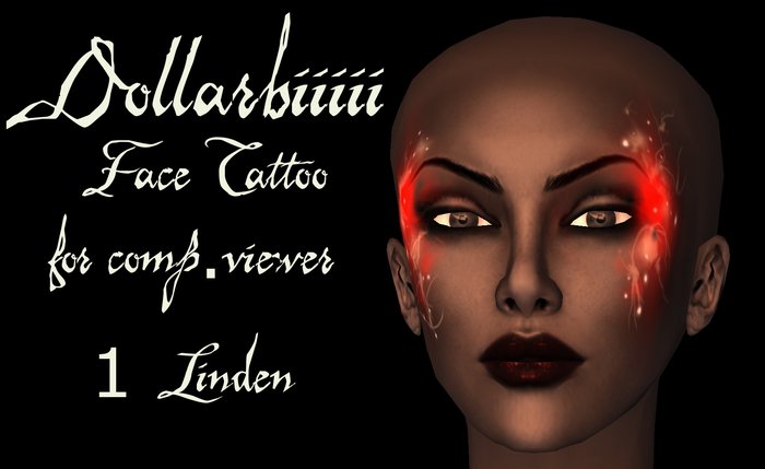 Dollarbie Face Tattoo Red/XB