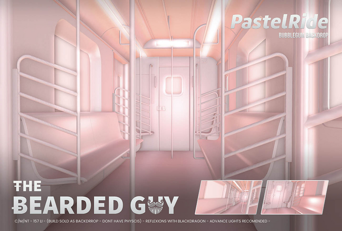 Pastel Ride BubbleGum Backdrop - The Bearded Guy