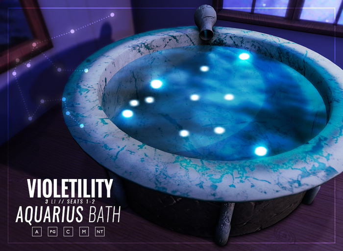 Second Life Marketplace - Violetility - Aquarius Bath [PG]