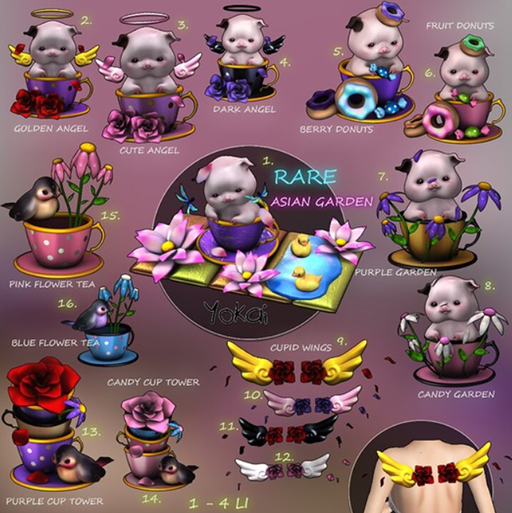1.YOKAI - Little Cute Things - Asian Garden RARE