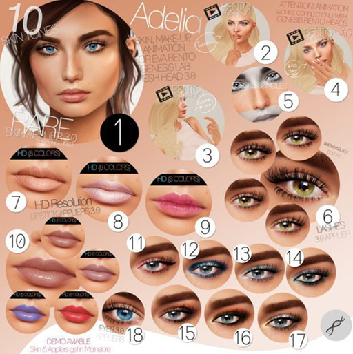 01 Genesis_Lab_Adelia_Skin_Applier_3.0 FATPACK RARE