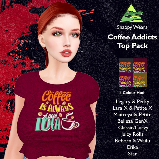 Snappy //  Coffee Addicts - Ladies Shirt