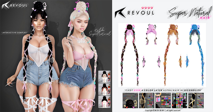 REVOUL - 'SuperNatural' Hair / PRO PACK (add me)