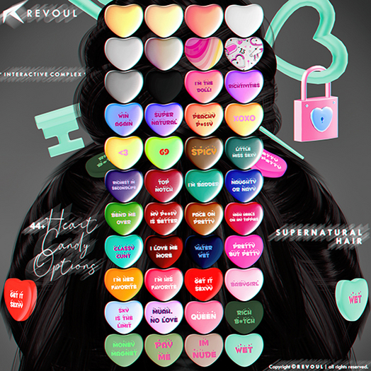 REVOUL - 'SuperNatural' Hair / Candy DELUXE HUD <3 (add me)