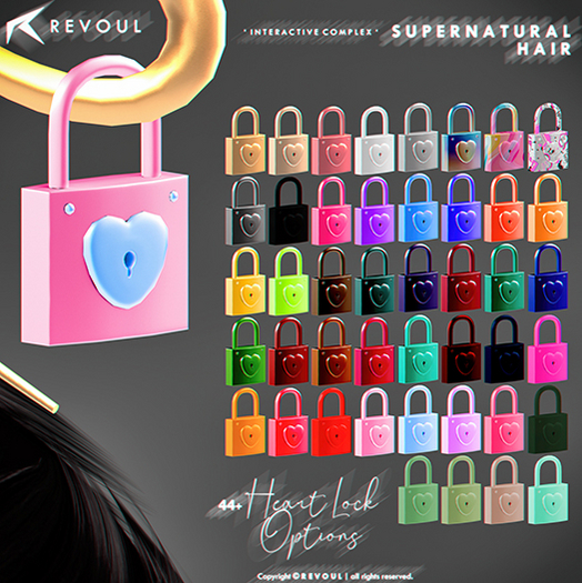 REVOUL - 'SuperNatural' Hair / Locket HUD <3 (add me)