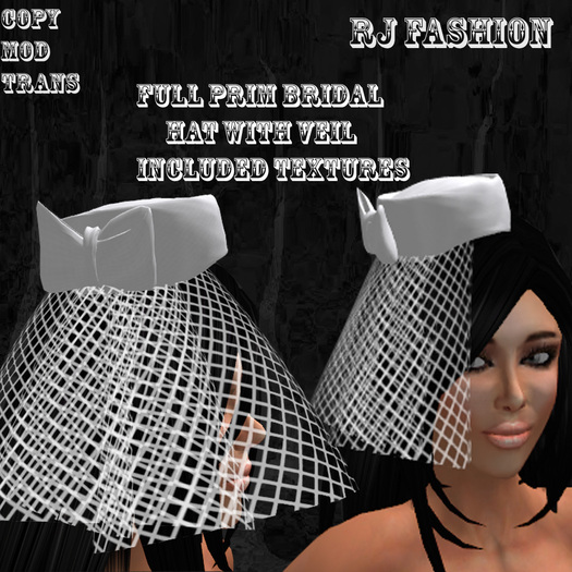 Full Prim Bridal hat with veil # 2