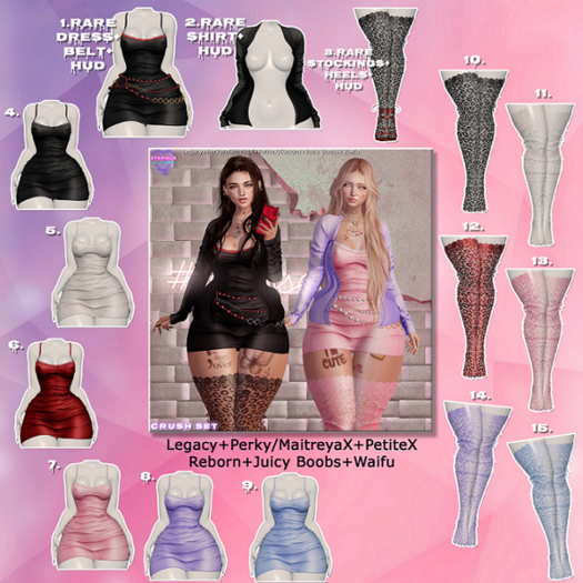 1. [Eternus] Crush Dress+Belt (MaitreyaX/PetiteX) RARE