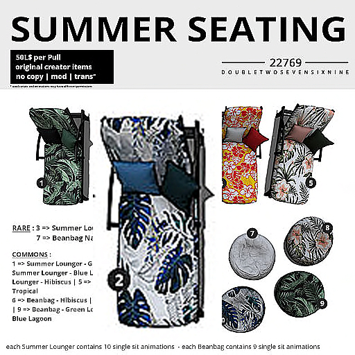 2. 22769 - Summer Lounger - Blue Lagoon - COMMON