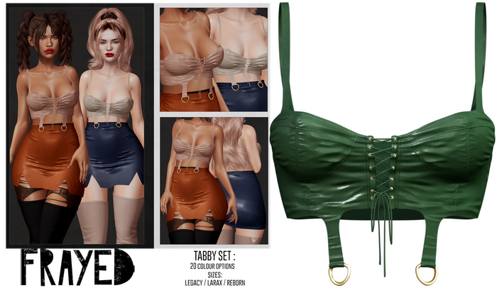 Frayed - Tabby Top - Green