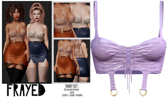 Frayed - Tabby Top - Lilac