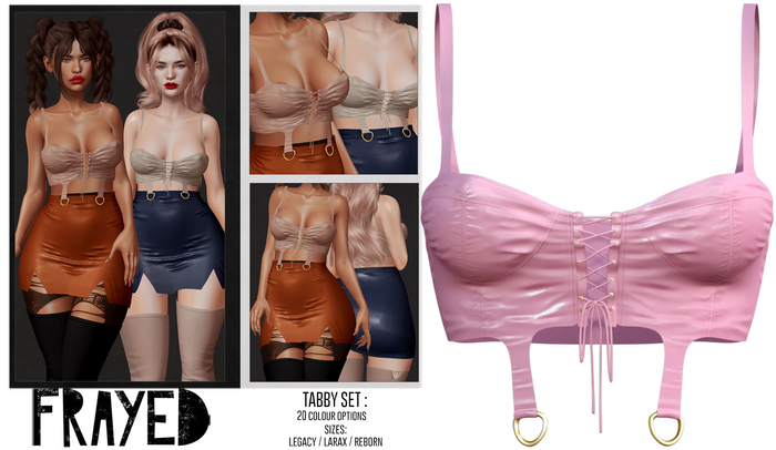 Frayed - Tabby Top - Pink