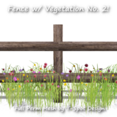 T-Spot Mesh - Fence w/ Vegetation 2 - Full Perm - LI=0.6