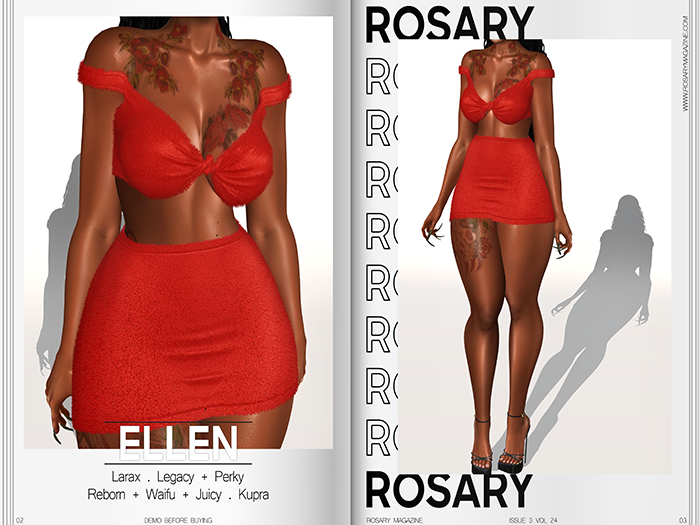 Rosary. Ellen . Red
