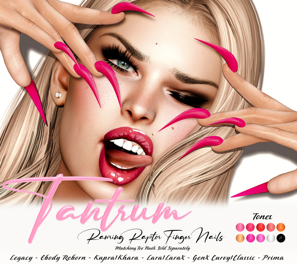 Tantrum - Rawring Raptor Tones - Finger Nails 
