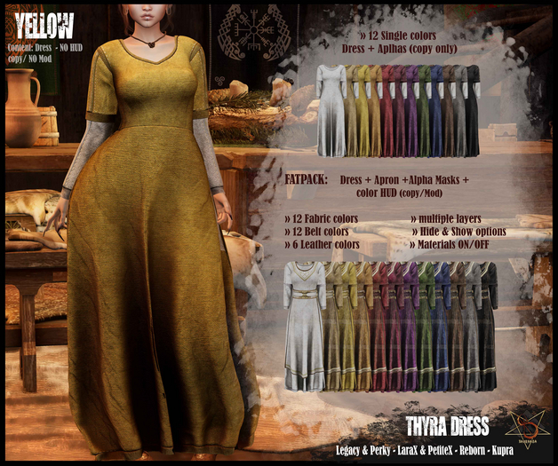 //RKS// Dress Thyra - Yellow