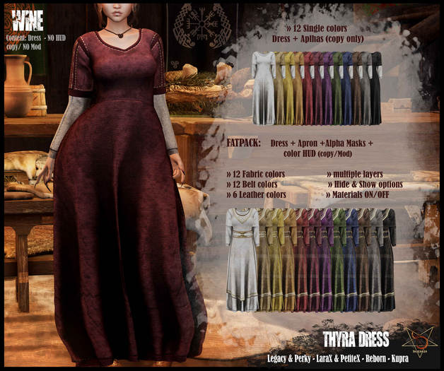 //RKS// Dress Thyra - Wine