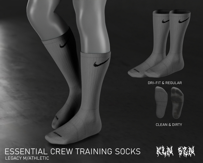 KLN SZN - Essential Crew Socks Gray