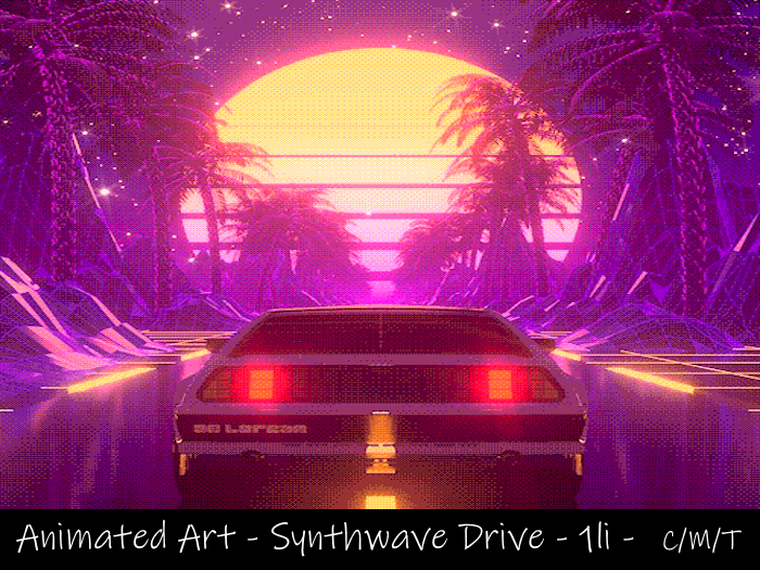 Synthwave Drive - Animated Art