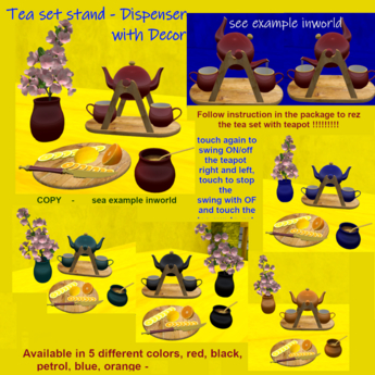 Second Life Marketplace - Tea set 3-24 black VB