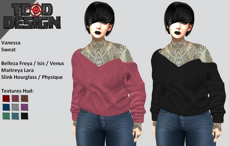 Second Life Marketplace - Sweat ~ Vanessa [Textures Hud]. DEMO