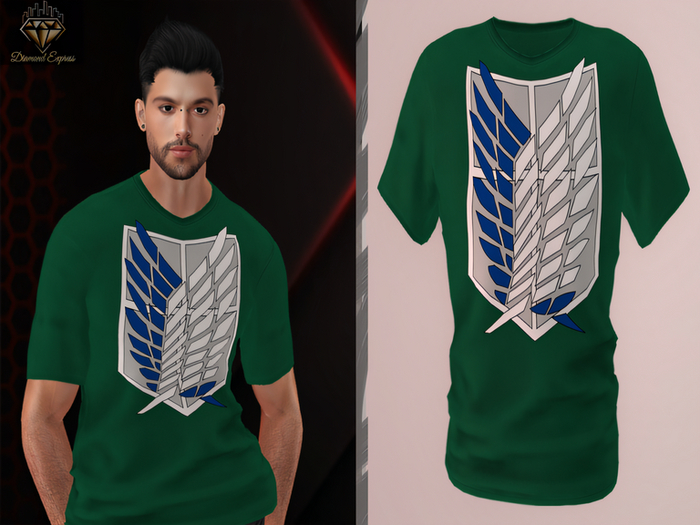 {DE} Attack on Titan shirt man